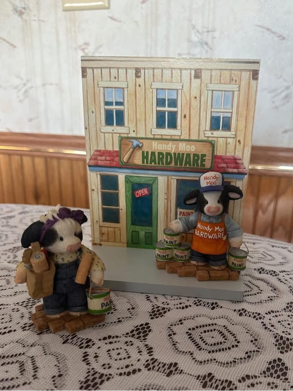 Enesco Handy Moo Hardware Cow Figurine Set